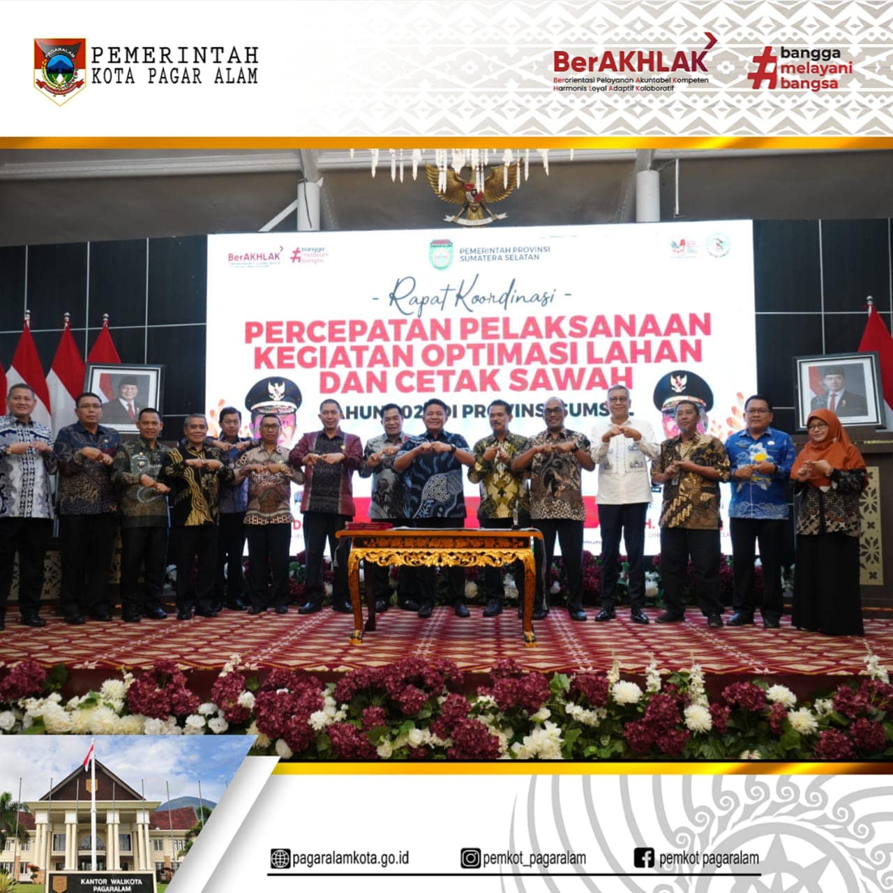 Rakor Percepatan Pelaksanaan Kegiatan Optimasi Lahan dan Cetak Sawah Tahun 2025 di Sumsel