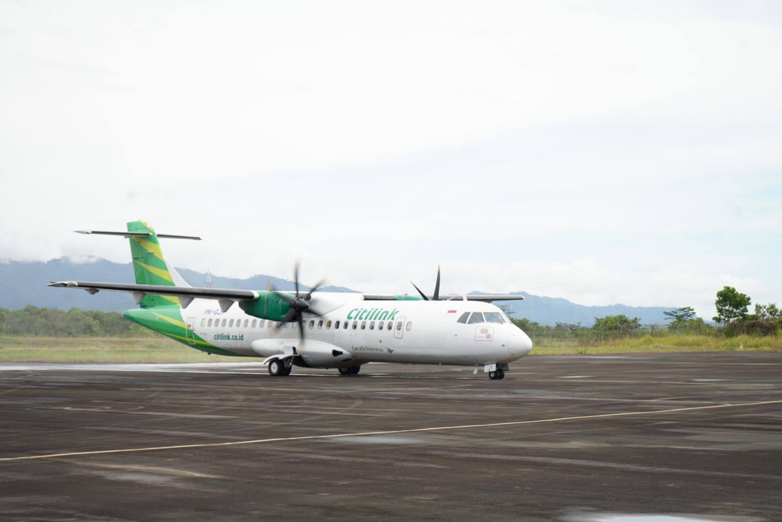 Landing Perdana Citilink, Pangkas Waktu Jakarta – Pagar Alam Jadi 1 Jam 19 Menit