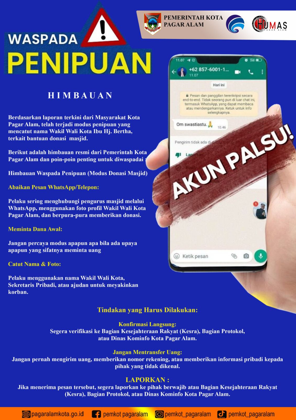 HIMBAUAN : WASPADA PENIPUAN