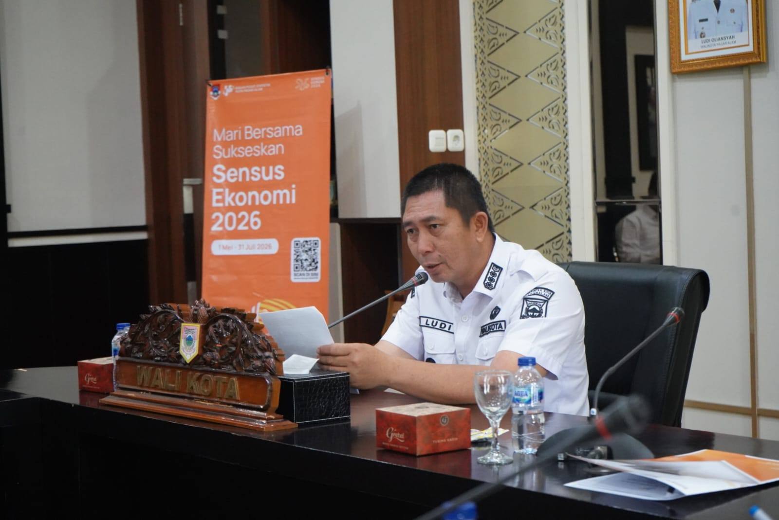 Dukung Sensus Ekonomi 2026 : Wako Ludi Oliansyah menegaskan bahwa Sensus Ekonomi 2026 merupakan agenda nasional yang krusial bagi Kota Pagar Alam