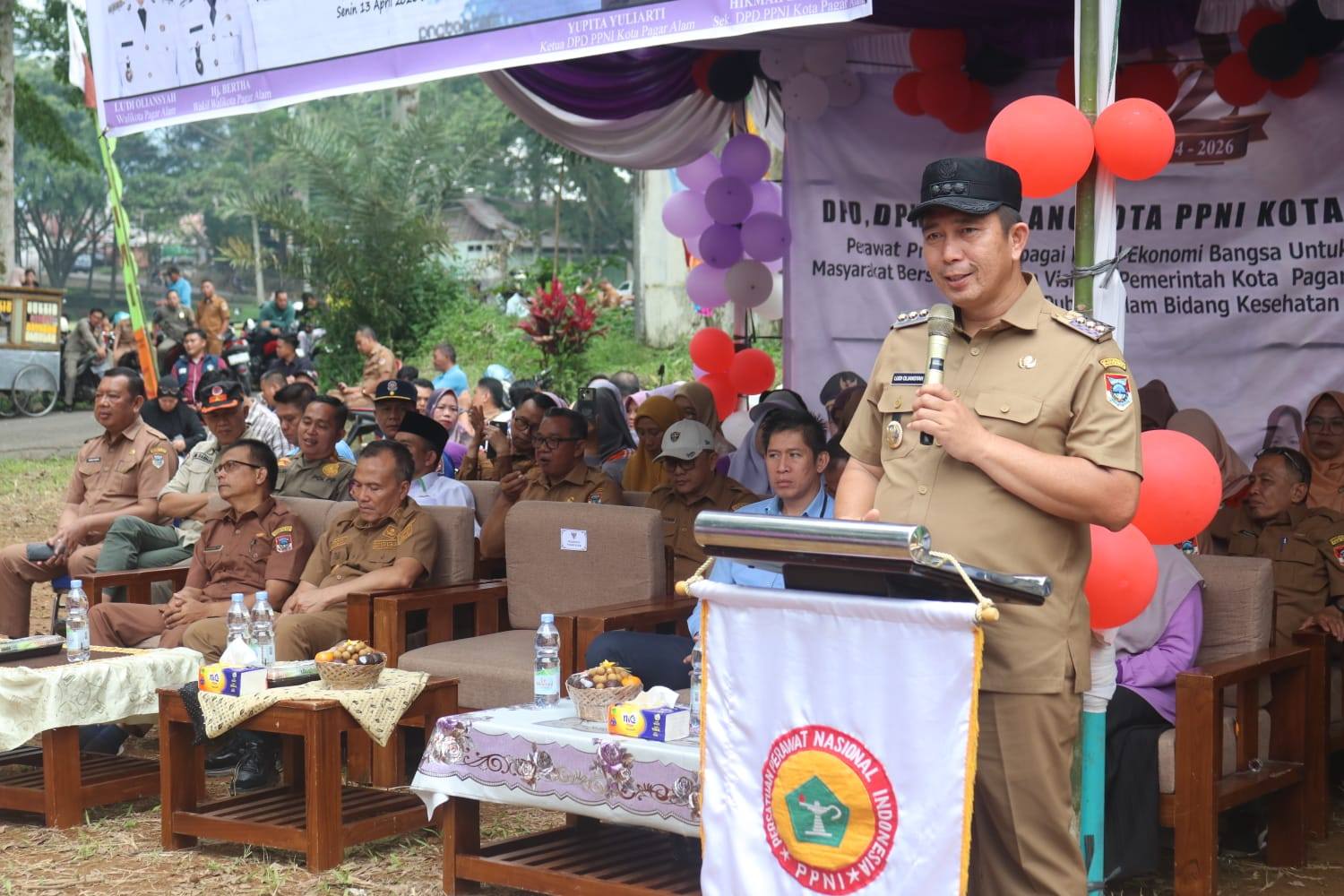 Wali Kota Pagar Alam, Ludi Oliansyah Hadiri pembukaan turnamen bola voli “Wali Kota Cup”, dalam rangka HUT Persatuan Perawat Nasional Indonesia (PPNI) ke-52 tahun 2026